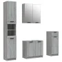 Set de armario de baño 4 pzas madera contrachapada gris sonoma de vidaXL, Muebles de baño - Ref: Foro24-3115890, Precio: 256,...