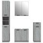 Set de armario de baño 4 pzas madera contrachapada gris sonoma de vidaXL, Muebles de baño - Ref: Foro24-3115890, Precio: 261,...