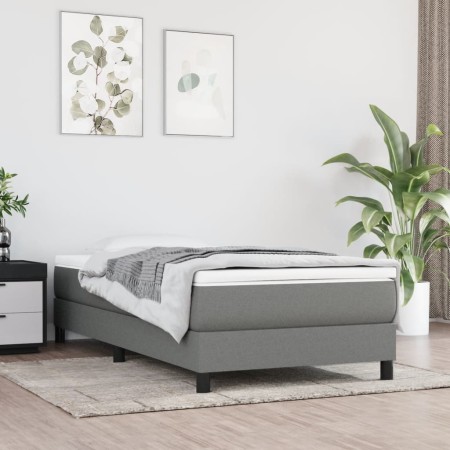Colchón de muelles ensacados tela gris oscuro 90x200x20 cm de vidaXL, Colchones - Ref: Foro24-347715, Precio: 159,74 €, Descu...