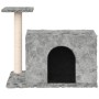 Rascador para gatos con postes de sisal gris claro 51 cm de vidaXL, Mobiliario para gatos - Ref: Foro24-171586, Precio: 27,25...