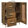 Aparador madera contrachapada color roble ahumado 69,5x34x90 cm de vidaXL, Aparadores - Ref: Foro24-817369, Precio: 84,63 €, ...