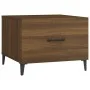 Mesa de centro con patas de metal marrón roble 50x50x40 cm de vidaXL, Mesas de centro - Ref: Foro24-817541, Precio: 36,91 €, ...