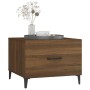 Mesa de centro con patas de metal marrón roble 50x50x40 cm de vidaXL, Mesas de centro - Ref: Foro24-817541, Precio: 36,91 €, ...
