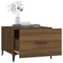 Mesa de centro con patas de metal marrón roble 50x50x40 cm de vidaXL, Mesas de centro - Ref: Foro24-817541, Precio: 36,91 €, ...