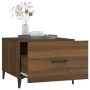 Mesa de centro con patas de metal marrón roble 50x50x40 cm de vidaXL, Mesas de centro - Ref: Foro24-817541, Precio: 36,91 €, ...