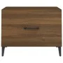 Mesa de centro con patas de metal marrón roble 50x50x40 cm de vidaXL, Mesas de centro - Ref: Foro24-817541, Precio: 36,91 €, ...