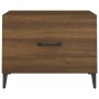 Mesa de centro con patas de metal marrón roble 50x50x40 cm de vidaXL, Mesas de centro - Ref: Foro24-817541, Precio: 36,91 €, ...