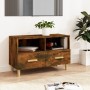 Mueble para TV madera contrachapada roble ahumado 80x36x50 cm de vidaXL, Muebles TV - Ref: Foro24-817489, Precio: 47,29 €, De...