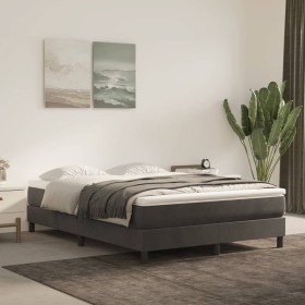 Colchón muelles ensacados terciopelo gris oscuro 140x190x20 cm de vidaXL, Colchones - Ref: Foro24-347789, Precio: 207,53 €, D...