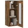 Smoked oak hanging wall cabinet 34.5x34x90 cm by vidaXL, Sideboards - Ref: Foro24-817447, Price: 51,90 €, Discount: %