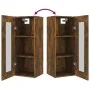 Smoked oak hanging wall cabinet 34.5x34x90 cm by vidaXL, Sideboards - Ref: Foro24-817447, Price: 51,90 €, Discount: %