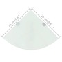 Estantes esquina 2 uds soportes cromados vidrio blanco 25x25 cm en Estanterías | Comprar online en Foru.es