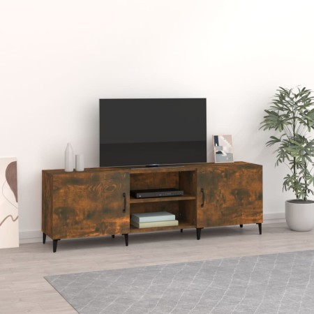 Mueble de TV madera de ingeniería roble ahumado 150x30x50 cm de vidaXL, Muebles TV - Ref: Foro24-817504, Precio: 88,22 €, Des...