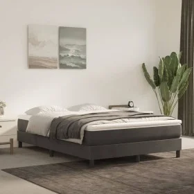 Colchón muelles ensacados terciopelo gris oscuro 140x200x20 cm de vidaXL, Colchones - Ref: Foro24-347809, Precio: 191,92 €, D...