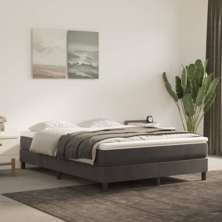 Colchón muelles ensacados terciopelo gris oscuro 140x200x20 cm de vidaXL, Colchones - Ref: Foro24-347809, Precio: 210,49 €, D...