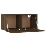 Armario de pared madera ingeniería roble marrón 80x35x36,5 cm de vidaXL, Estantes y estanterías - Ref: Foro24-817605, Precio:...