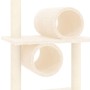 Rascador para gatos con postes de sisal color crema 279 cm de vidaXL, Mobiliario para gatos - Ref: Foro24-171615, Precio: 100...