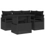 Conjunto de sofá de jardín 5 pcs Negro ratán sintético en Sofás de exterior | Comprar online en Foru.es