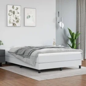 Colchón muelles ensacados cuero sintético blanco 140x190x20 cm de vidaXL, Colchones - Ref: Foro24-347783, Precio: 237,23 €, D...