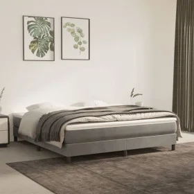 Colchón de muelles ensacados terciopelo gris claro 160x200x20cm de vidaXL, Colchones - Ref: Foro24-347828, Precio: 200,65 €, ...