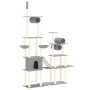 Rascador para gatos con postes de sisal gris claro 279 cm de vidaXL, Mobiliario para gatos - Ref: Foro24-171616, Precio: 100,...