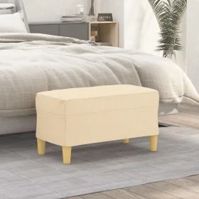 Banco de tela color crema 70x35x41 cm de vidaXL, Bancos - Ref: Foro24-349369, Precio: 51,70 €, Descuento: %
