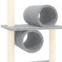 Rascador para gatos con postes de sisal gris claro 279 cm de vidaXL, Mobiliario para gatos - Ref: Foro24-171616, Precio: 100,...