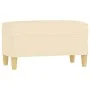 Banco de tela color crema 70x35x41 cm de vidaXL, Bancos - Ref: Foro24-349369, Precio: 51,70 €, Descuento: %