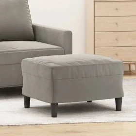 Light gray velvet footstool 60x50x41 cm by vidaXL, Ottomans - Ref: Foro24-349293, Price: 56,02 €, Discount: %