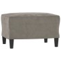 Reposapiés de terciopelo gris claro 60x50x41 cm de vidaXL, Otomanas - Ref: Foro24-349293, Precio: 57,12 €, Descuento: %