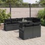 Conjunto de sofá de jardín 9 pcs Negro ratán sintético en Sofás de exterior | Comprar online en Foru.es