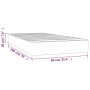 Colchón de muelles ensacados cuero sintético gris 90x190x20 cm de vidaXL, Colchones - Ref: Foro24-347706, Precio: 135,87 €, D...