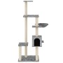 Rascador para gatos con postes de sisal gris claro 142 cm de vidaXL, Mobiliario para gatos - Ref: Foro24-171592, Precio: 58,3...