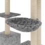 Rascador para gatos con postes de sisal gris claro 142 cm de vidaXL, Mobiliario para gatos - Ref: Foro24-171592, Precio: 58,3...