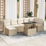 Conjunto de sofá de jardín con cojín 8 pcs beige y crema en Sofás de exterior | Comprar online en Foru.es