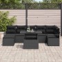 Conjunto de sofá de jardín 8 pcs Negro ratán sintético en Sofás de exterior | Comprar online en Foru.es