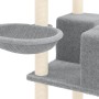 Rascador para gatos con postes de sisal gris claro 167 cm de vidaXL, Mobiliario para gatos - Ref: Foro24-171610, Precio: 70,3...
