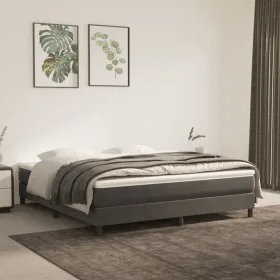 Colchón muelles ensacados terciopelo gris oscuro 160x200x20 cm de vidaXL, Colchones - Ref: Foro24-347829, Precio: 210,94 €, D...