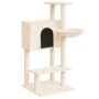 Rascador para gatos con postes de sisal crema 108,5 cm de vidaXL, Mobiliario para gatos - Ref: Foro24-171597, Precio: 61,54 €...