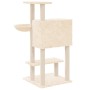 Rascador para gatos con postes de sisal crema 108,5 cm de vidaXL, Mobiliario para gatos - Ref: Foro24-171597, Precio: 61,54 €...