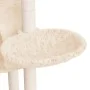 Rascador para gatos con postes de sisal crema 108,5 cm de vidaXL, Mobiliario para gatos - Ref: Foro24-171597, Precio: 57,96 €...