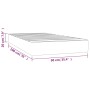 Colchón de muelles ensacados tela gris oscuro 90x190x20 cm de vidaXL, Colchones - Ref: Foro24-347695, Precio: 145,27 €, Descu...