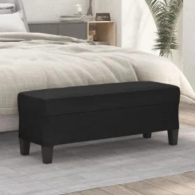 Banco de cuero sintético negro 100x35x41 cm de vidaXL, Bancos - Ref: Foro24-349459, Precio: 57,04 €, Descuento: %