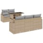 Conjunto de sofá de jardín 6 pcs Beige y Gris Claro en Sofás de exterior | Comprar online en Foru.es