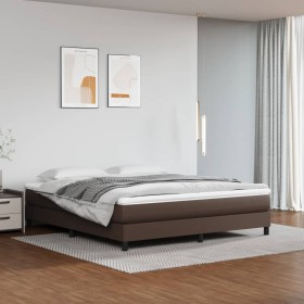 Colchón muelles ensacados cuero sintético marrón 180x200x20 cm de vidaXL, Colchones - Ref: Foro24-347845, Precio: 288,85 €, D...