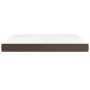 Colchón muelles ensacados cuero sintético marrón 160x200x20 cm de vidaXL, Colchones - Ref: Foro24-347825, Precio: 244,69 €, D...