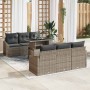 Conjunto de sofá de jardín 7 pcs Gris ratán sintético en Sofás de exterior | Comprar online en Foru.es