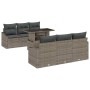Conjunto de sofá de jardín 7 pcs Gris ratán sintético en Sofás de exterior | Comprar online en Foru.es