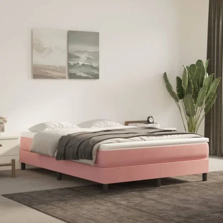 Taschenfederkernmatratze aus rosa Samt, 140 x 190 x 20 cm von vidaXL, Matratzen - Ref: Foro24-347793, Preis: 198,79 €, Rabatt: %