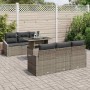 Conjunto de sofá de jardín 7 pcs Gris ratán sintético en Sofás de exterior | Comprar online en Foru.es